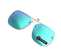 TERAISE Clip Lunettes de Soleil Flip up Surlunettes de Soleil Polarisées pour Hommes Femmes UV400 Clip Solaire pour L'extérieur,Vert 60 * 47mm