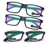 TERAISE Lot de 4 lunettes de lecture bloquant la lumière bleue Folden Mini Readers Lunettes pour hommes et femmes Lunettes de lecture légères pour ordinateur avec étui à lunettes(4.0X)