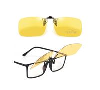 TERAISE Lunettes De Soleil Polarisées Clip Avec Lunettes De Prescription Anti - Éblouissement Uv400 Pour Hommes Femmes Conduite Voyage Outdoor Sports(Jaune-Retournement amélioré)