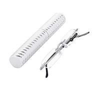 TERAISE Mise à jour des lunettes de lecture légères Lecteurs sans cadre lentille claire pour hommes et femmes avec étui pour tube Clip Pen(2.0x)