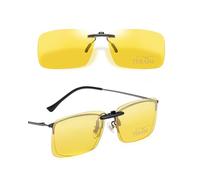 TERAISE Polarisé Vision Nocturne Clip Lunettes De Soleil Anti - Éblouissement Uv400 Pour Les Hommes Femmes Conduite Voyage Outdoor Sports (Jaune)