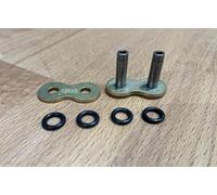TERAM LOISIRS Attache Rapide Or à Riveter compatible pour Chaine Moto 525 + Joints Toriques ORing NEUF