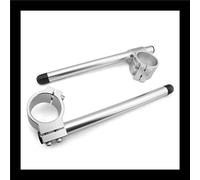 TERAM LOISIRS Paire de Demi Guidon en 50 mm Argent UNIVERSEL pour Sportive et Café Racer NEUF FRANCE