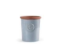 teramico Pot de Fleurs - Couronne - en grès émaillé - Blanc, Gris, Turquoise - 34 cm - 45 cm - Résistant au Gel et aux intempéries (Gris Octobre, 25 cm x 28 cm)