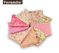 Teramila Coton Tissu Imprimé Fleur 5x50cm Bandes De Rouleau De Gelée 6-9 Pièces/Lot Telas Bricolage Patchwork Tissus Courtepointes Artisanat - Type 9pcs 5cm X 50cm #B