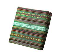 Teramila Style Ethnique Coton Lin Tissu Hôtel Bar Nappe Oreiller Canapé Couverture Textile Patchwork Rideau Matériaux Décoratifs - Type [Mzf-Dm04]-100cm X 150cm