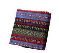 Teramila Style Ethnique Coton Lin Tissu Hôtel Bar Nappe Oreiller Canapé Couverture Textile Patchwork Rideau Matériaux Décoratifs - Type [Mzf-Dm06]-300cm X 150cm