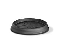 Teraplast Biblo Diamètre 35 cm - Déplacement de Pot avec Roues en Plastique, Couleur Gris foncé, 100% Plastique recyclé