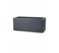 Teraplast Schio Cassa Essential Pot de Fleurs en Plastique 100% Recyclable Surface Mate Anthracite, 80 x 30 x 30 cm