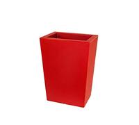 Teraplast Schio Cassa Jardinière Haute 50 cm, Plastique 100%, Rouge Cardinal, 50 cm