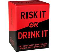 Terazis Risk It or Drink It! Jeu de fête | Dares, Decisions and Drinks | 150 Dares hilarants et questions audacieuses pour adultes | Jeu de cartes amusant | Édition anglaise..
