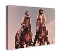 Terence Hill Bud Spencer Toile - Frères - Quatre poings pour un alléluia - Impression d'art (75 x 50 cm)
