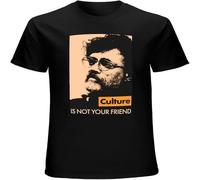 Terence McKenna Quote Culture is Not Your Friend Mens T-Shirt Printed Graphic Top Unisex Tee Black XL