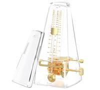 TERENCE Métronome Mécanique avec Minuterie et Tempo Précis Métronome en Métal Pour Guitare Piano Guitare Basse Tambour Violon Transparent Cadeaux pour hommes et femmes