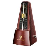 TERENCE Métronome Mécanique avec Minuterie et Tempo Précis Métronome Pour Guitare Piano Guitare Basse Tambour Violon métronomes pour adultes débutants et enfants couleur noyer
