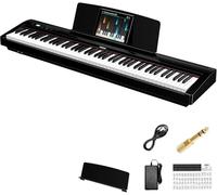 TERENCE Piano Numérique 88 Touches Clavier Graded-Hammer 50W Haut-parleurs HiFi Doubles Enregistrement Vidéo Mobile Bluetooth MIDI Prise en Charge des Casques et des Haut-parleurs