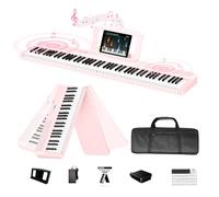 TERENCE Piano numérique à 88 touches - Clavier dynamique pondéré - 2 haut-parleurs de 15 W - Panneau de commande tactile - Fonction d'enregistrement vidéo et audio intégré - Casque et haut-parleur