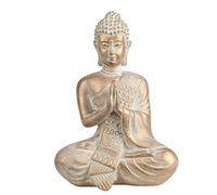 Teresa Collection Statue de Bouddha priant méditant Serein Statue décorative pour maison, bureau, bureau, jardin, terrasse, cour, yoga (7,5 cm)