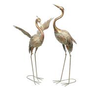 Teresa's Collections Statues de Jardin d'extérieur en métal doré - 64-66 cm - Décoration de Jardin pour Jardin, véranda, terrasse, Mariage, décoration de Printemps