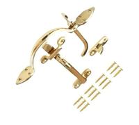 TERF® Loquet de porte Suffolk traditionnel en laiton poli de style vintage - 200 mm - Loquet Suffolk pour portail, abri de jardin, maison de campagne - Avec vis de fixation - Lot de 1