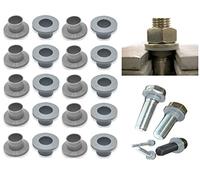 TERF® Lot de 10 rondelles isolantes M8 x 9,9 x 6 x 17 mm en nylon gris M8/8 mm ID x 9,9 mm OD x 6 mm Longueur de la bague x 17 mm diamètre extérieur de la rondelle