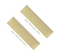 TERF® Lot de 2 plaques de doigt style victorien traditionnel laiton poli 300 mm x 75 mm avec vis de fixation