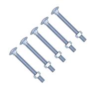 TERF® Lot de 20 boulons de carrosserie carrés M6 x 45 mm et écrou M6 (6 mm) x 45 mm avec écrous hexagonaux