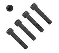 TERF® Lot de 4 vis à métaux à tête hexagonale M12 x 150 mm Noir Haute résistance Grade 12.9 Vis à métaux M12 (12 mm) x 150 mm