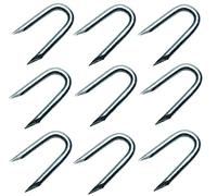 TERF® Lot de 50 clous en U galvanisés de 30 mm de long et 30 mm de diamètre 3,35 mm pour fixation de clôture, grillage