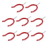 TERF® Lot de 8 crochets de rangement à visser pour abris de jardin, garage, utilitaire, crochets multi-usages, support mural robuste avec revêtement en vinyle pour jardin, garage, abri de jardin