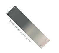 TERF® Plaque de doigt en acier inoxydable poli de type traditionnel 300 mm x 75 mm 300 mm x 75 mm (30,5 x 7,6 cm) Plaque de poussée de porte avec vis de fixation - Lot de 1