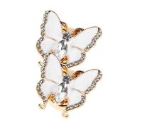 Terfly Shape Rhinestone Femmes Facile à Utiliser des Boutons de Manchette décoratifs pour Une Tenue Occasionnelle d'affaires