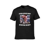 Terick Bikery Special Officer Doofy T-Shirt Black Graphic Unisex Tee Shirt M