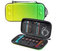 TERIOS Étui de transport avec emplacements pour cartes de jeu et micro SD pour Switch2 et OLED (dégradé x vert)