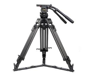 TERIS V20T Trépied vidéo professionnel en fibre de carbone 30 kg avec tête de fluide pour caméra film, caméscope TS300CF