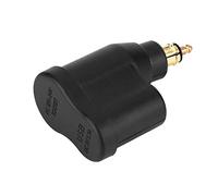 Terisass Chargeur USB 12-24 V 3,3 A pour Moto avec Adaptateur Allume-Cigare Hella DIN + Moto+Hella vers