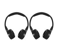 Terisass Lot de 2 écouteurs de Voiture sans Fil Casque sans Fil IR 2 canaux Casque Pliable, Lecteur DVD, système embarqué, Ajustement personnalisé, Divertissement sans Fil ecouteur Infrarouge Voiture