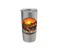 Terlingua Ghost Town, scène vintage du désert Gobelet isotherme en acier inoxydable double paroi