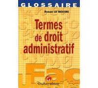 Termes De Droit Administratif