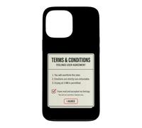 Termes drôles Conditions Sentiments Émotions Sarcastique Meme Coque pour iPhone 13 Pro Max