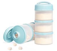 Termichy Boîte de Rangement Empilable pour Bébé en Poudre de lait, Lot de 2 (Bleu Clair)