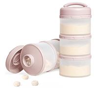 Termichy Boîte de Rangement Empilable pour Bébé en Poudre de lait, Lot de 2 (Rose clair)