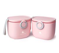 Termichy Boîte Doseuse à Poudre de Lait,Distributeur de Formule Pour Bébé,Conteneur Portable de Boîte de Lait en Poudre Pour Bébé en Bas âge, 250g (Rose, Paquet de 2)