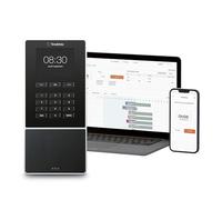 TimeMoto TM-616 pointeuse horaire personnel avec Cloud, badgeuse RFID et PIN, pour 200 utilisateurs max. Rapports, plannings, Wi-Fi, appli iOS/Android.