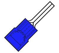 Terminal À Broche Isolée M9 Nylon Bleu 1.5-2.5mm² - 156656 [100 Pièces]