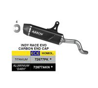 Terminal D’échappement Moto ARROW Slip-On Indy Race EVO Noir CF MOTO 700 MT ADV