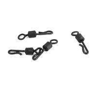 Terminal de Pêche en Forme de Q, Pivot à Changement Rapide, Matériel Solide pour Eau Salée, Cuivre Noir, 1.8cm, 25 Pièces