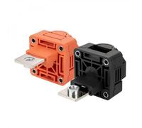 Terminal de Stockage d'énergie 300 A, Connecteur de Batterie Haute Intensité, Insertion Rapide, Connecteur d'alimentation Haute Intensité pour Les Nouvelles Énergies (Black+Orange)