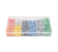 Terminal des Ferrules de Fil 1200pcs, Box pré-isolé Ferrule Crimp Tube Terminal, Connector Isulate Connector Toraux Tor Tors Pin avec Boîte Rangement