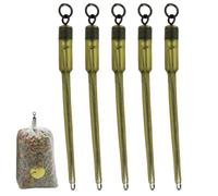 Terminal d'Extrémité Pêche à Insert Plombé | changement rapide en cuivre 5 pièces | tige de sachets solides mash | Pour Pêcheurs Truite Carpe Saumon Achigan Plein Air Étang Rivière Lacs Ruisseaux